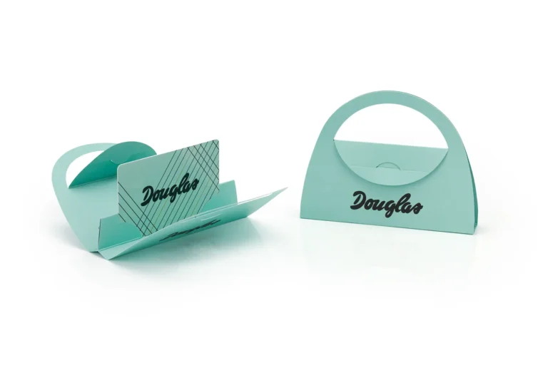 Gutscheinhülle in der Kontur einer Handtasche