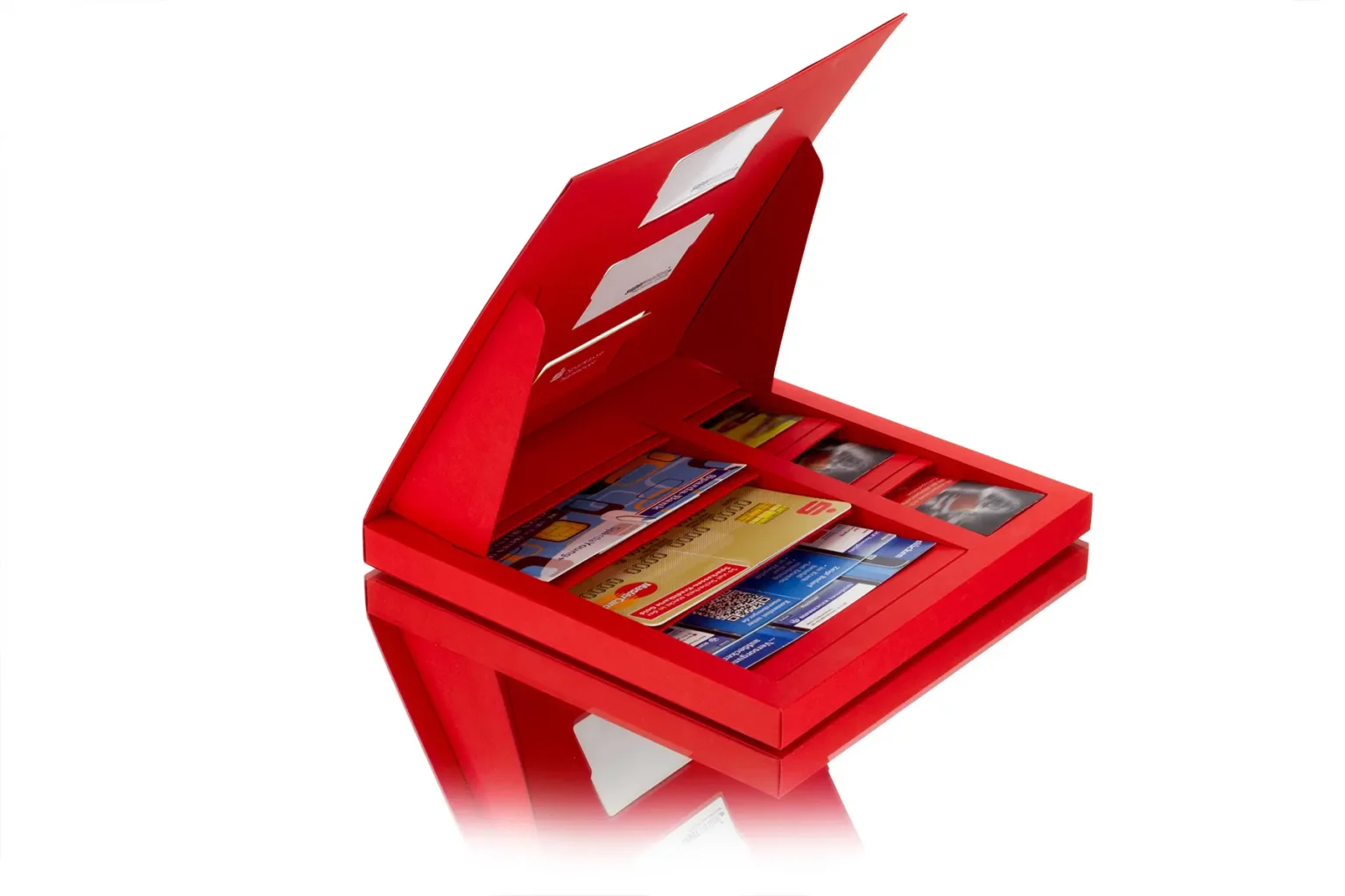 Thekenaufsteller für Kreditkarten (Rückansicht)