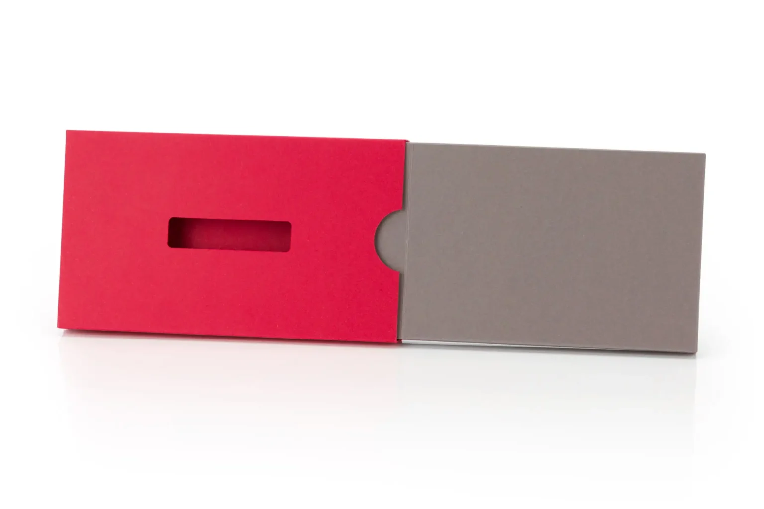 Schiebeschachtel für ein Produkt (geöffnet)